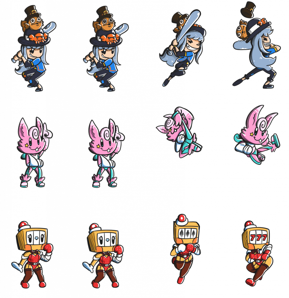 Showcase of Sprites for Art Fight Duel